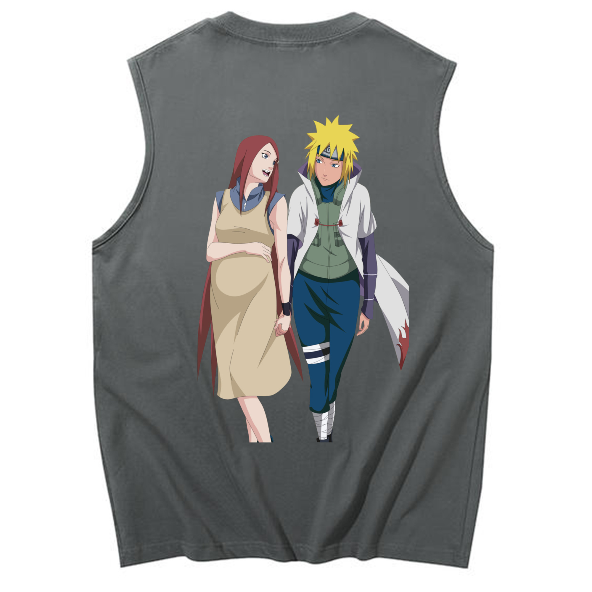（画像用） NARUTO -ナルト- 波風 ミナト Namikaze Minato コットン100％タンクトップ（背面プリント）